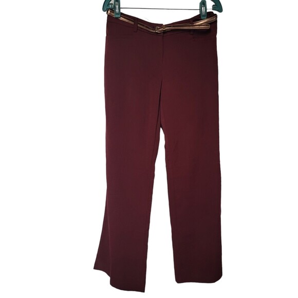 APT. 9  Trouser Dress Pants Modern Fit Burgundy Stretch Trouser Leg Size 4‎ - Picture 5 of 6